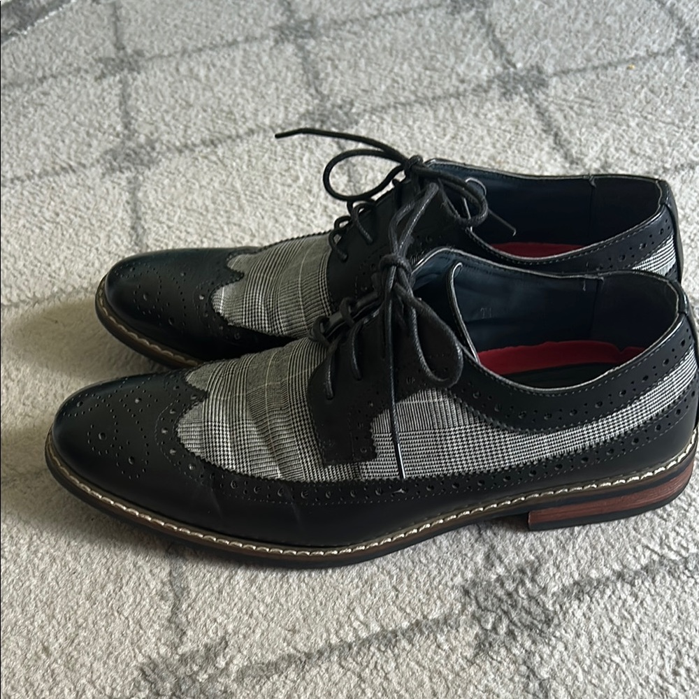 Enzo Romeo Titan Oxford Shoes with Brogue Detailing
